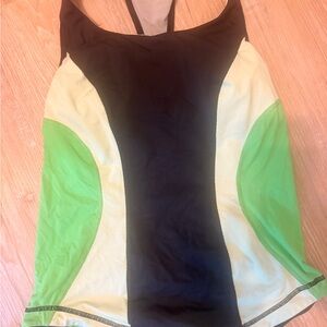 lululemon athletica Black and Green Camisole